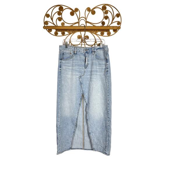 American Eagle High Rise Maxi jean skirt denim 8 - Picture 2 of 8